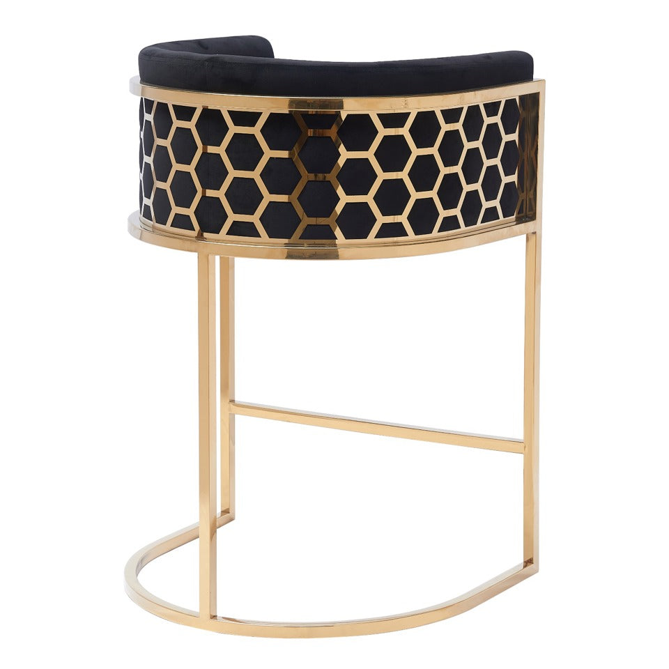 VERA BLACK GOLD BARSTOOL
